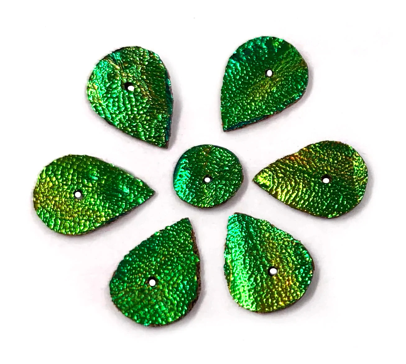 Jewel Beetle Wings UNDRILLED NO-HOLE 100 Pcs Natural Wings - Circle 4 MM