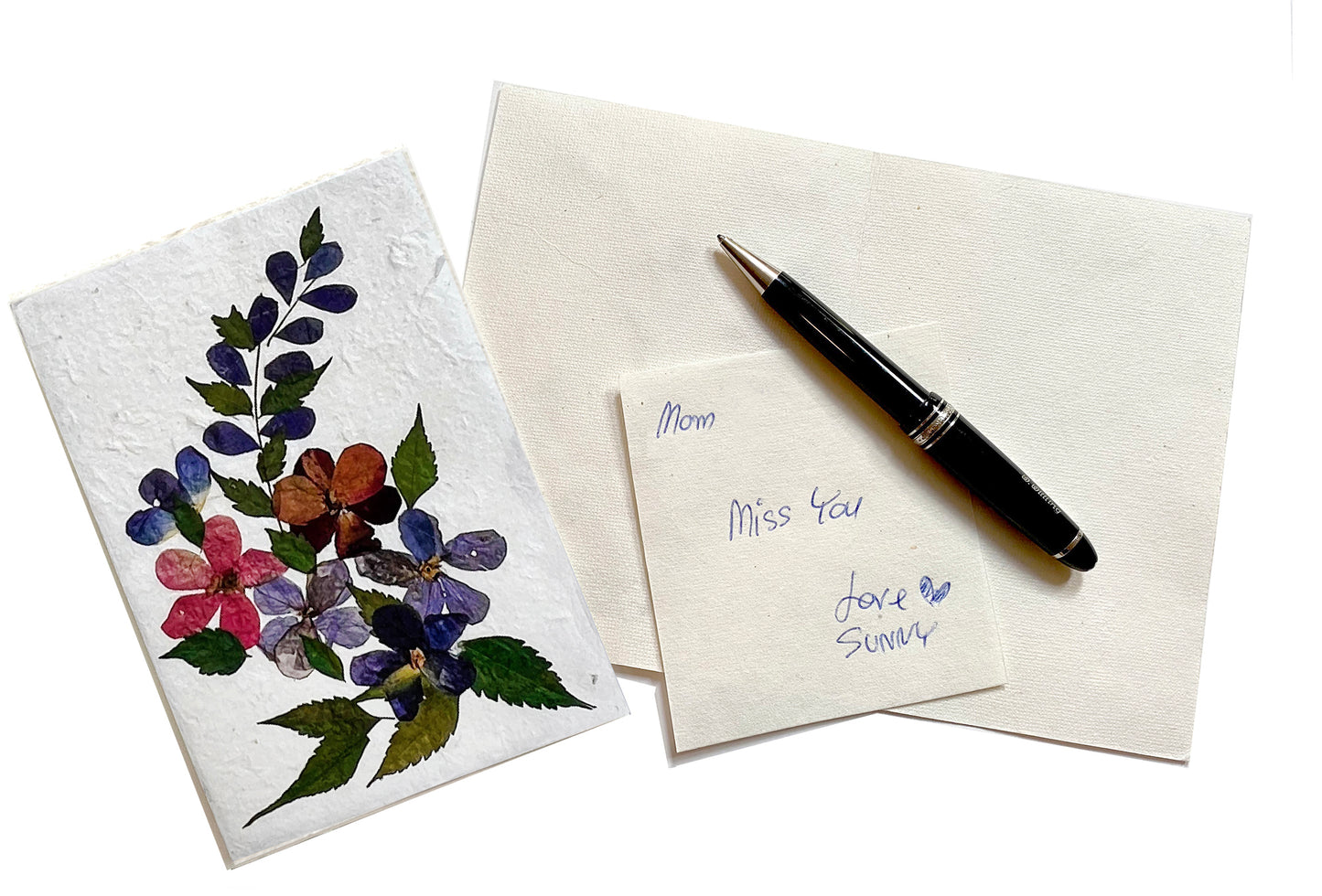 Handmade Mulberry Paper Greeting Card  5x7 Inch Random Pack (6 Random Delight)